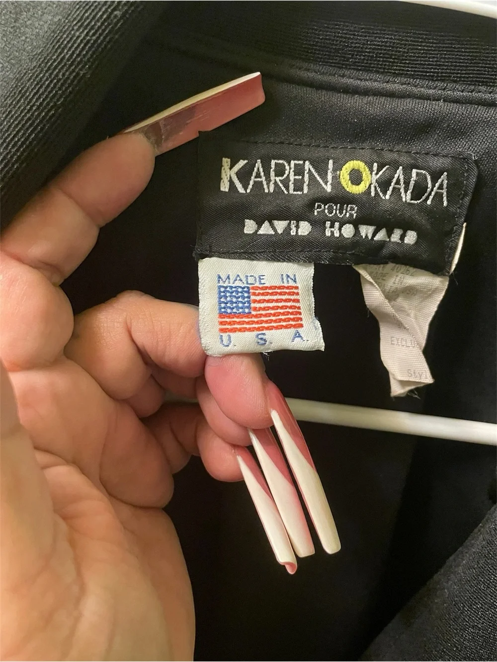 Black Karen okada pour David Howard blazer vintage 1980’s